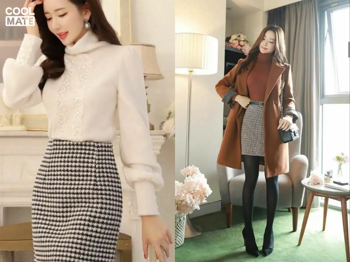 Chân váy dạ/tweed Chân váy dạ tweed mùa đông