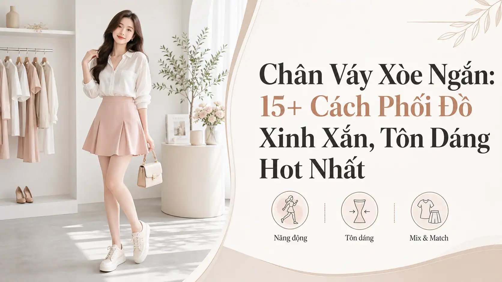 Chân Váy Xòe Ngắn: 15+ Cách Phối Đồ Xinh & Tôn Dáng
