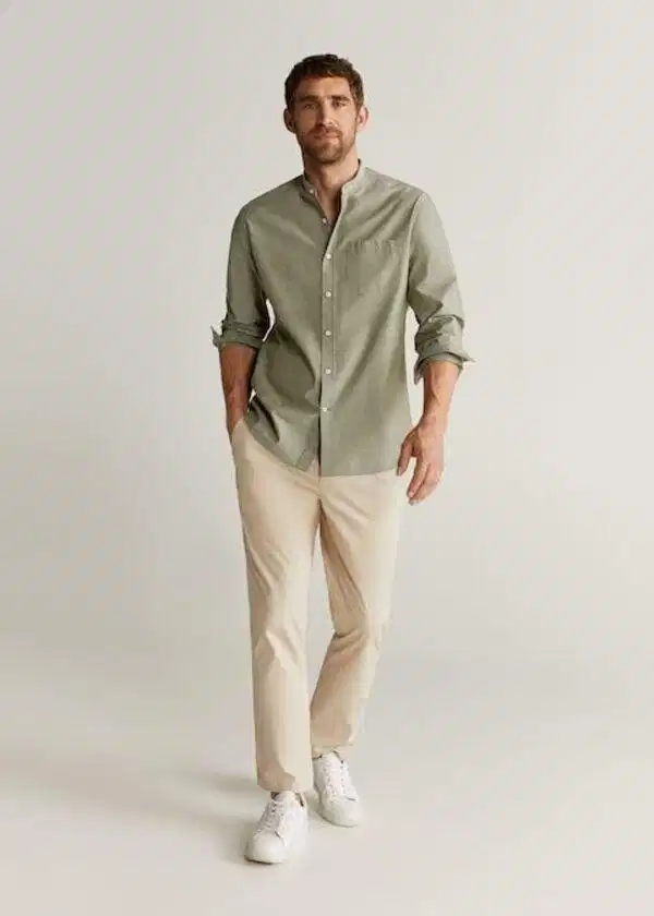 Chất liệu linen tự nhiên thoáng mát phù hợp với nam giới trung niên