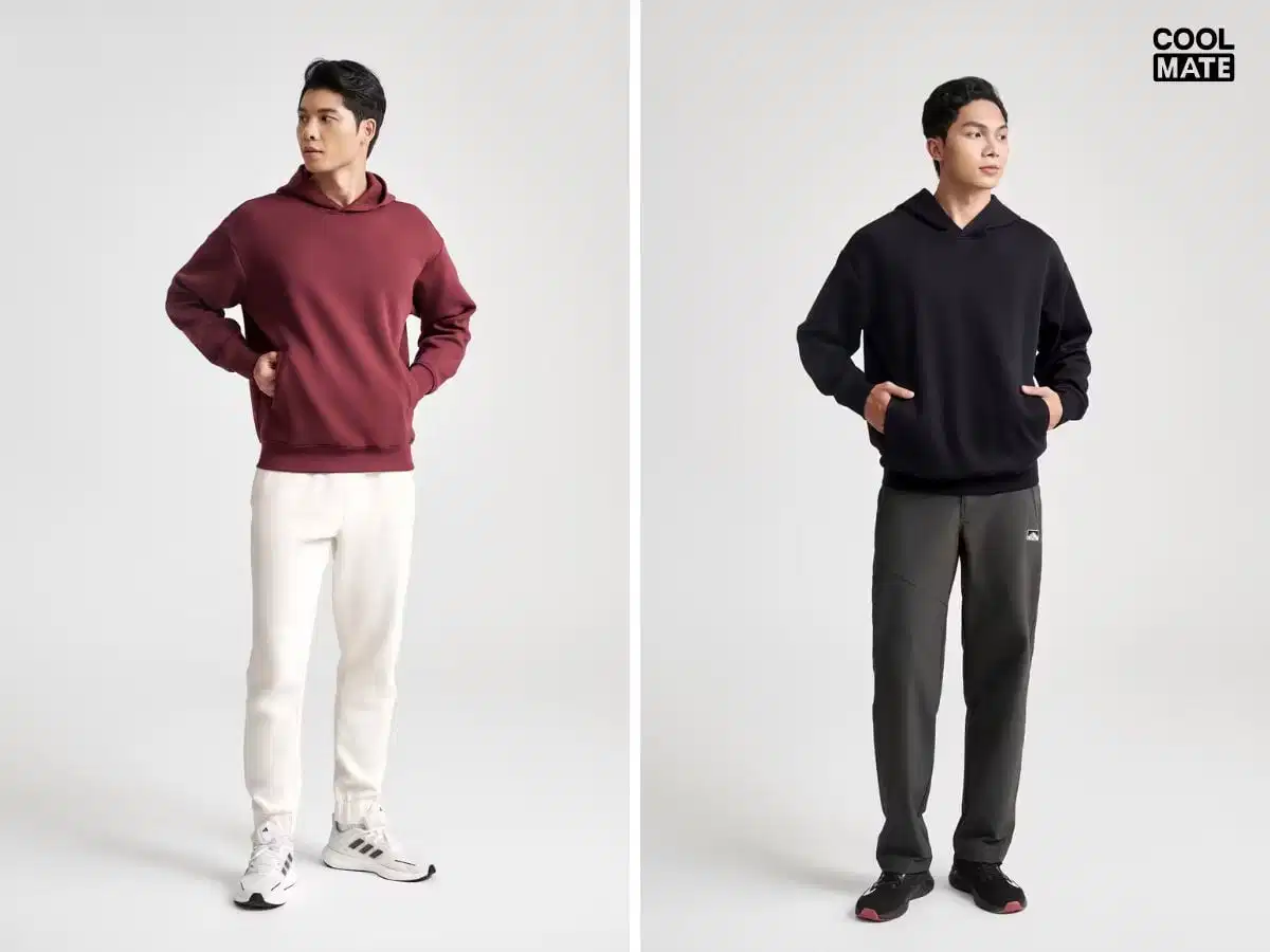 Phối hoodie và quần jogger cho mùa đông Phối hoodie và quần jogger cho mùa đông