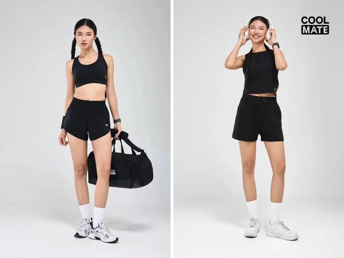 Phối quần short thể thao nữ theo hướng thoải mái và năng động