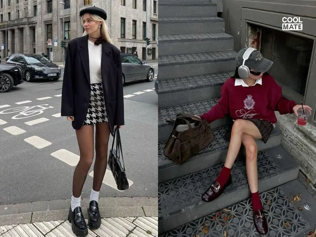 Phụ kiện phối cùng outfit giày lười nữ Phụ kiện phối cùng outfit giày lười nữ