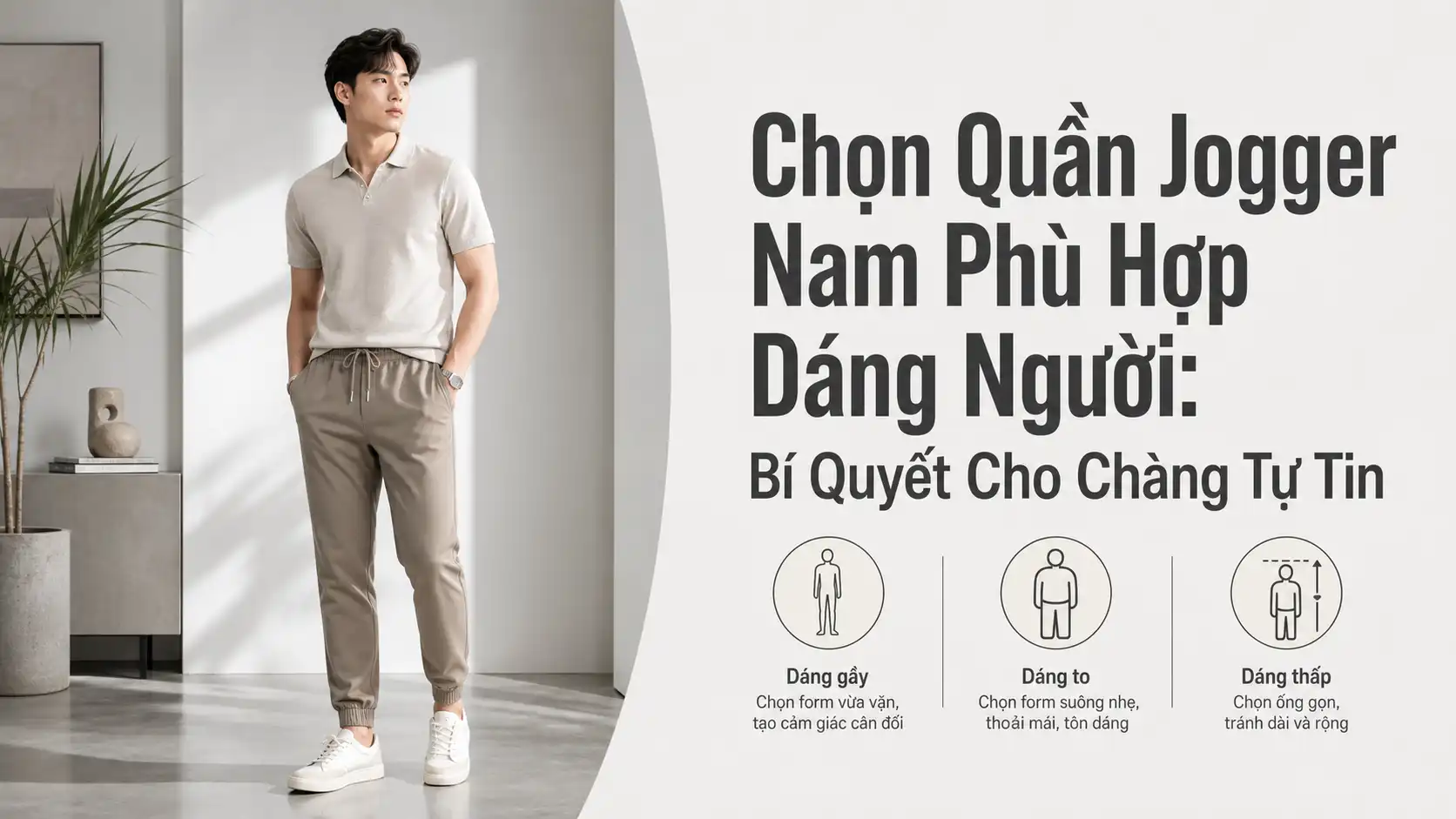 Cách Chọn Quần Jogger Nam Phù Hợp Dáng Người Tự Tin