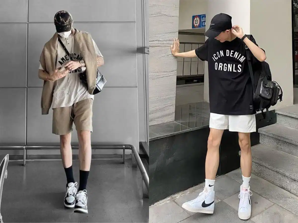 Độ dài quần short lý tưởng cho nam giới Chọn độ dài quần short vừa vặn trên đầu gối cho nam gầy