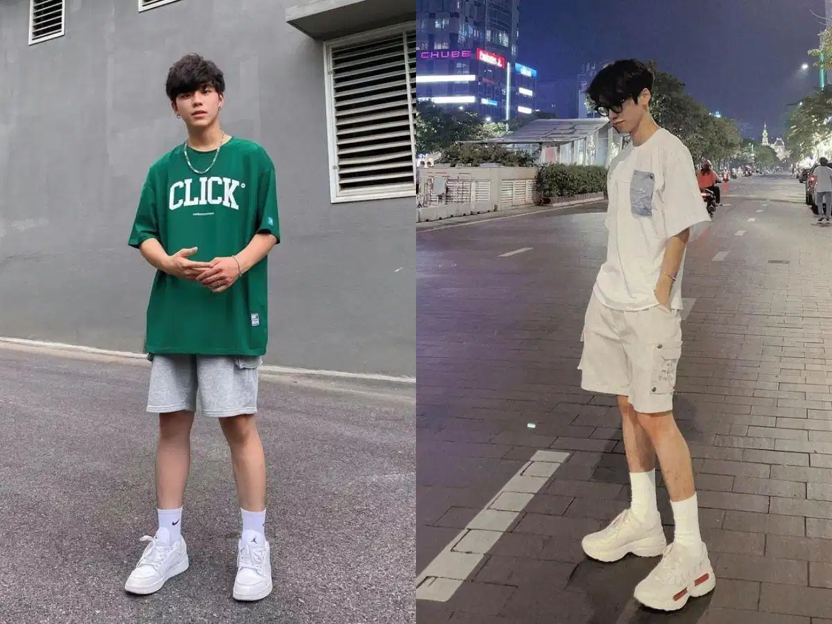 Kiểu dáng túi quần short nam Chú ý chi tiết túi khi chọn quần short cho nam dáng mảnh