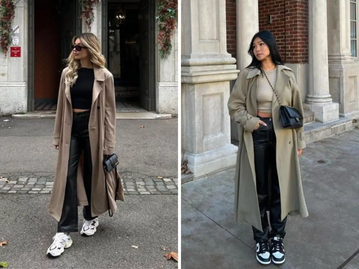 Phối áo dáng dài và quần legging trong môi trường công sở Phối áo dáng dài và quần legging trong môi trường công sở
