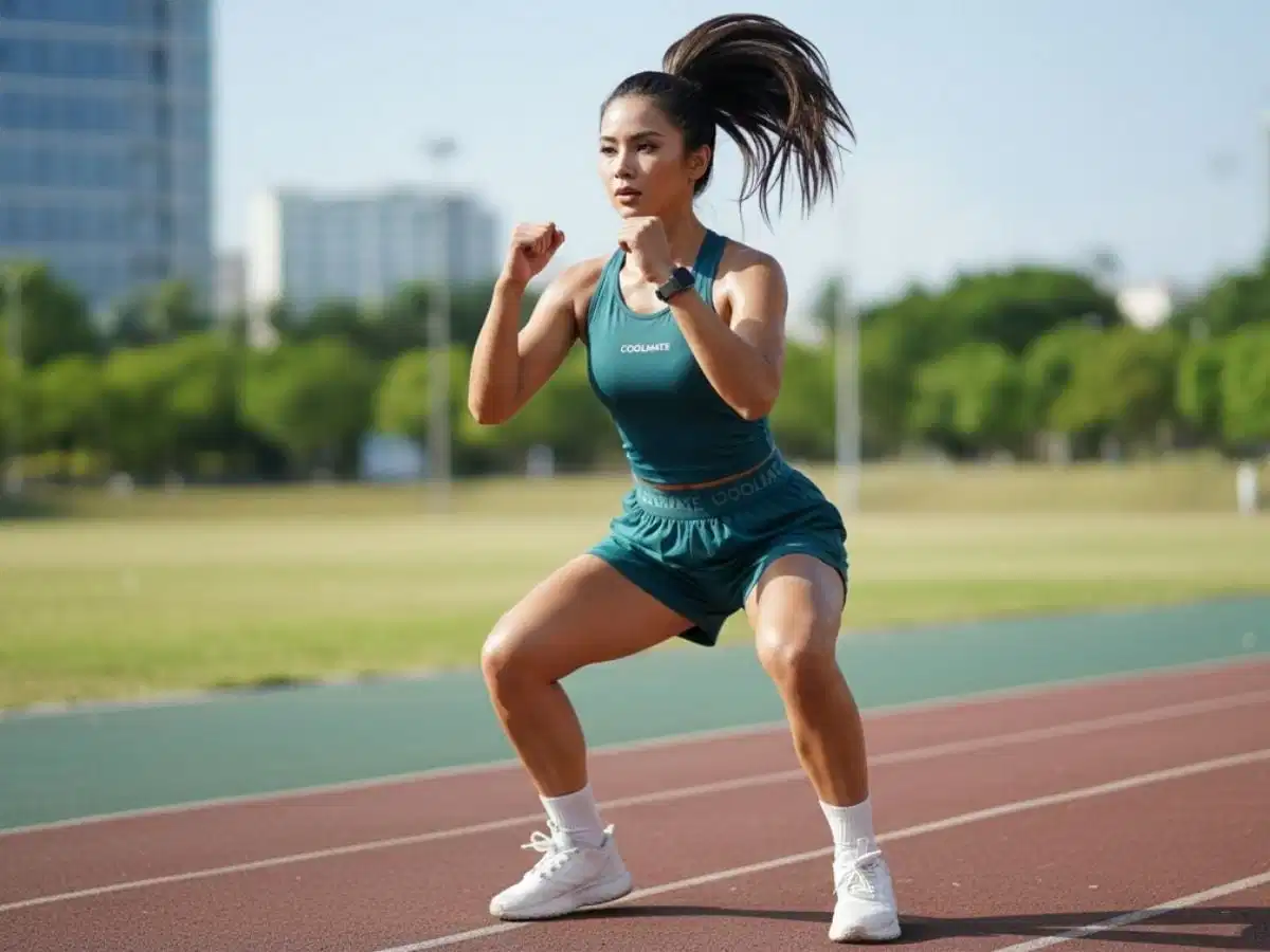 Tank top phối cùng quần short thể thao