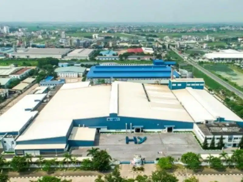 Dây chuyền máy dệt kim sợi dọc tại K&D Hưng Yên