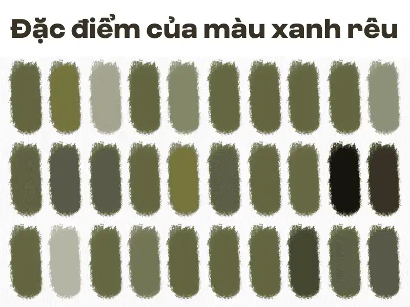 Đặc điểm của màu xanh rêu Đặc điểm và các sắc thái của màu xanh rêu trong bảng màu thời trang