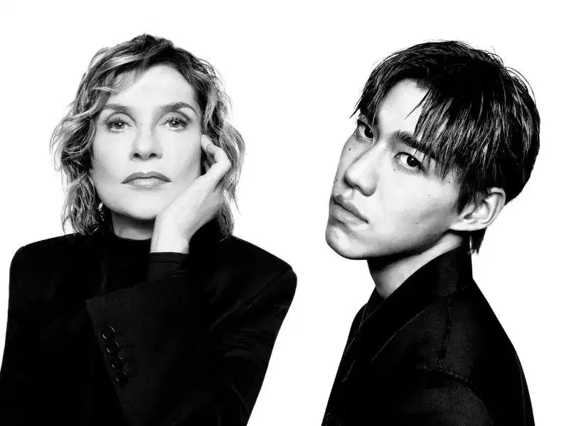 Đại sứ Balenciaga Isabelle Huppert và PP Krit Isabelle Huppert và PP Krit Amnuaydechkorn đại sứ thương hiệu Balenciaga