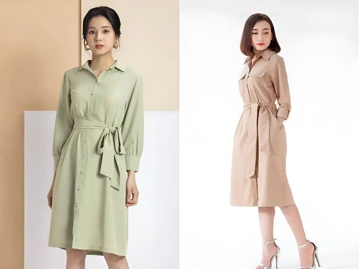 Đầm công sở chữ A tay dài Đầm công sở chữ A tay dài