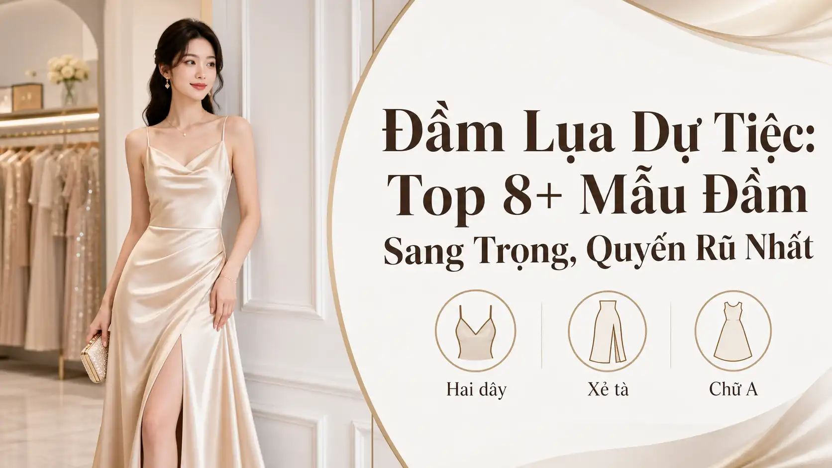 Đầm Lụa Dự Tiệc Sang Trọng - Top 8+ Mẫu Quyến Rũ Nhất