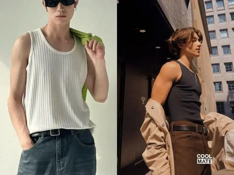 Áo tank top nam phối đồ khỏe khoắn
