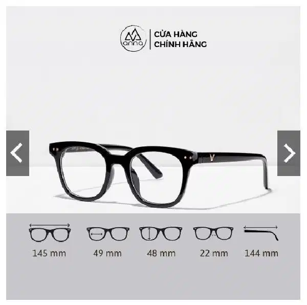 Gọng kính cận dáng vuông ANNA Eyewear unisex Gọng kính cận dáng vuông ANNA Eyewear unisex