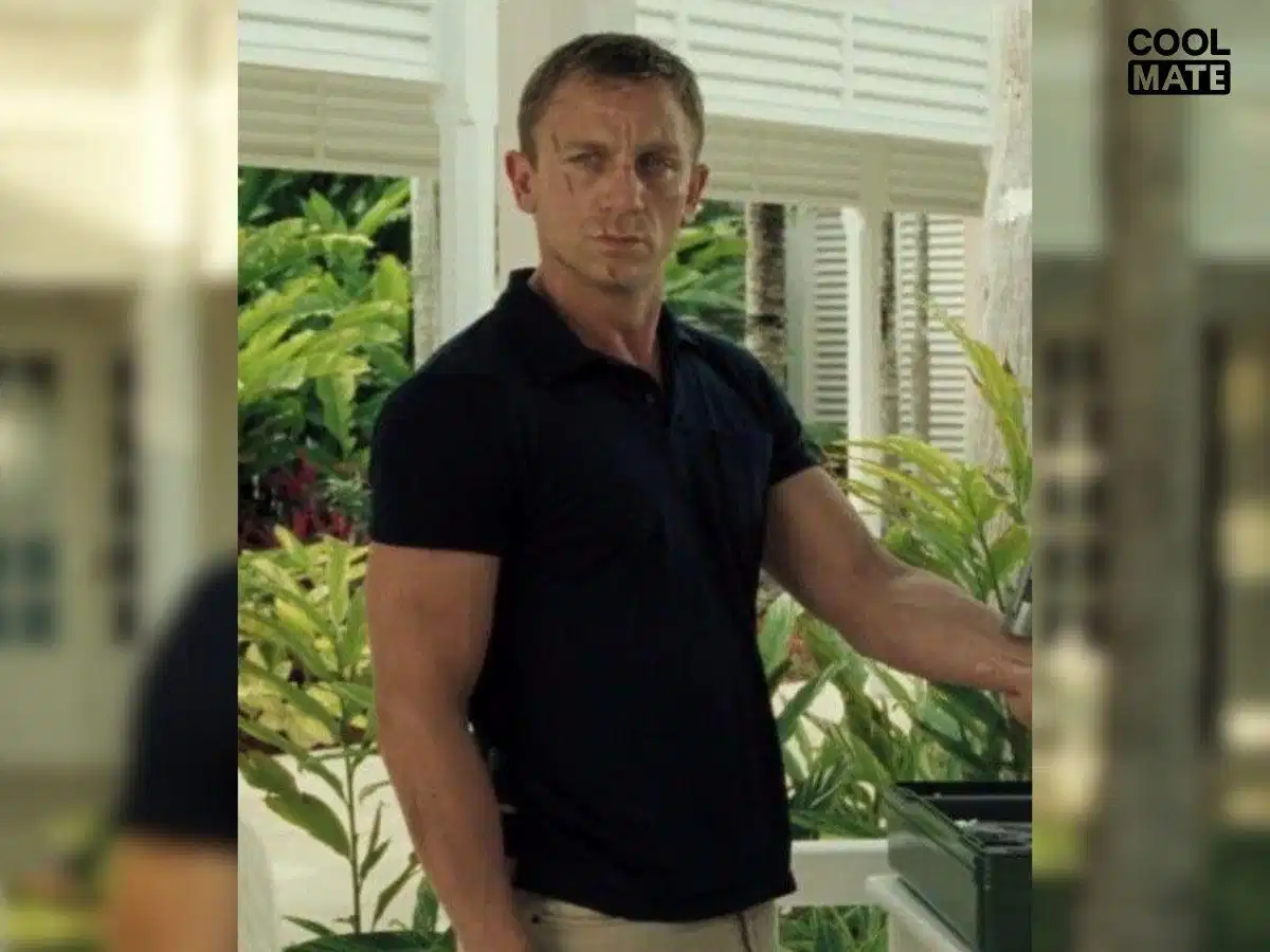 Daniel Craig mặc áo polo Sunspel trong Casino Royale Daniel Craig mặc áo polo Sunspel trong Casino Royale