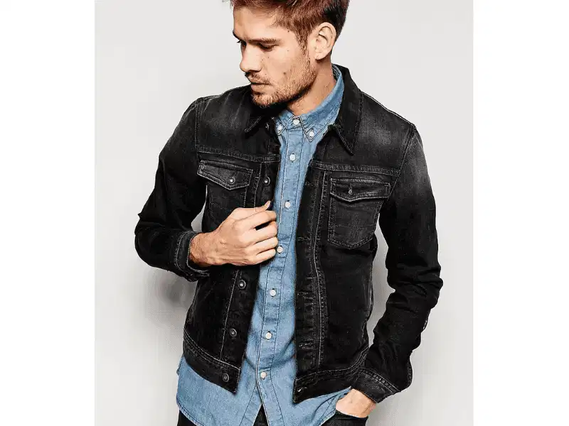Denim on denim - Cảm hứng kinh điển Phối đồ denim on denim với áo jacket nam