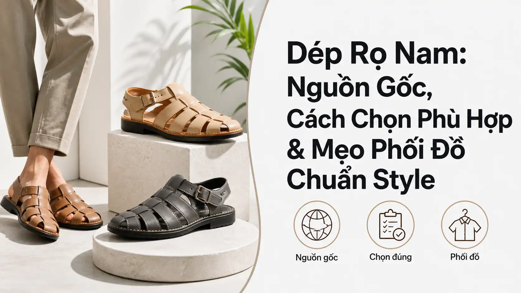 Dép Rọ Nam: Nguồn Gốc, Cách Chọn & Mẹo Phối Đồ Chuẩn Style