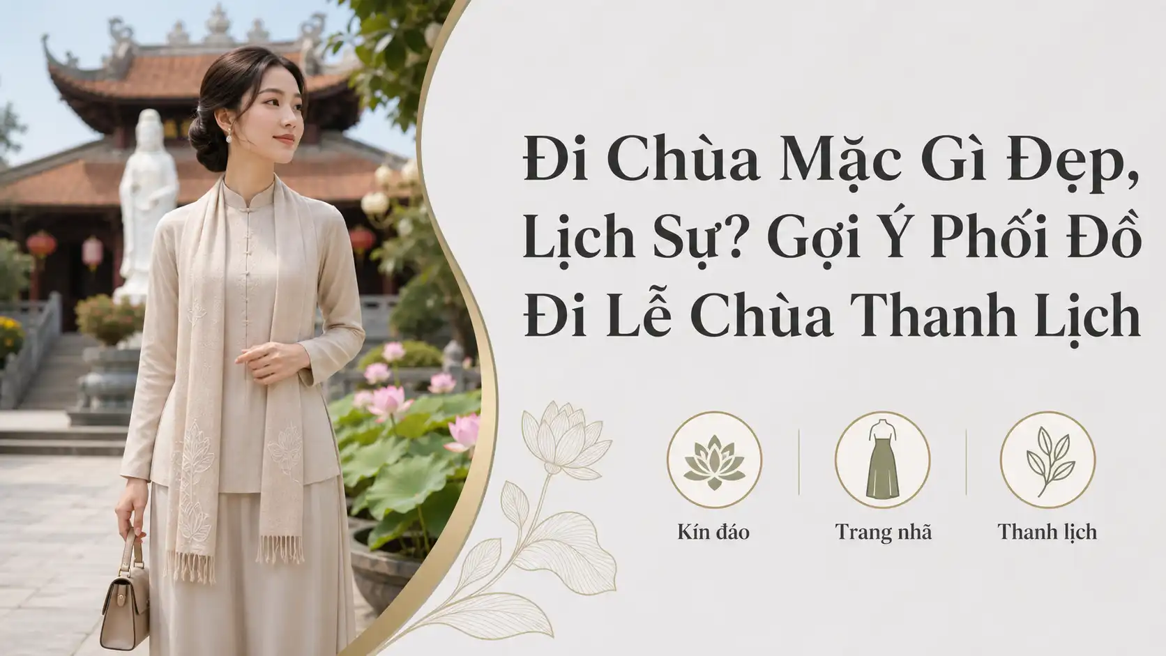 Đi Chùa Mặc Gì Đẹp Và Lịch Sự? Gợi Ý Phối Đồ Thanh Lịch