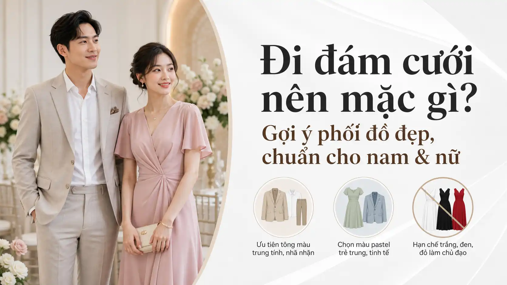 Đi Đám Cưới Mặc Gì? Gợi Ý Phối Đồ Đẹp Cho Nam & Nữ