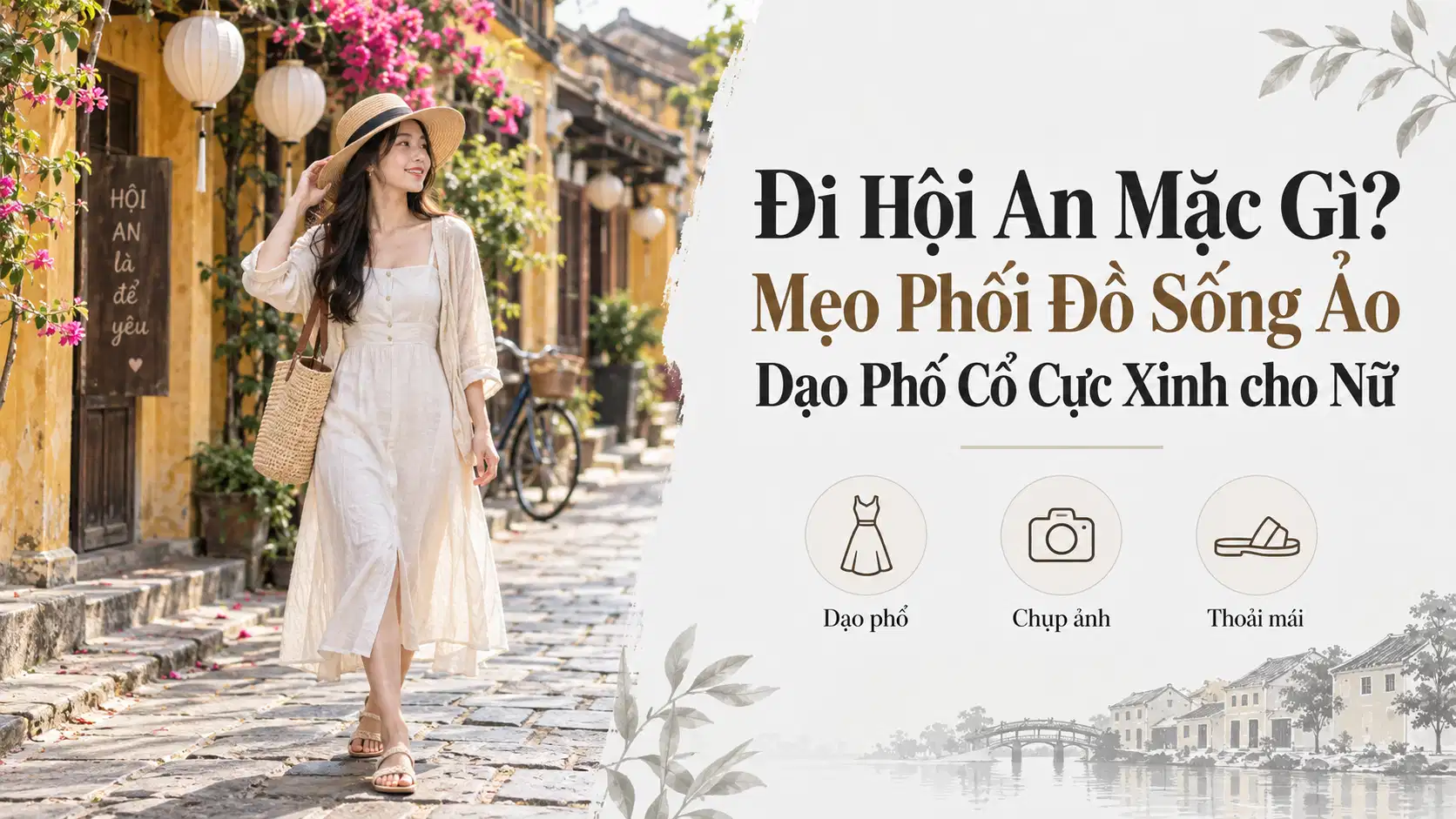 Đi Hội An Mặc Gì? Mẹo Phối Đồ Sống Ảo Dạo Phố Cổ Cực Xinh cho Nữ