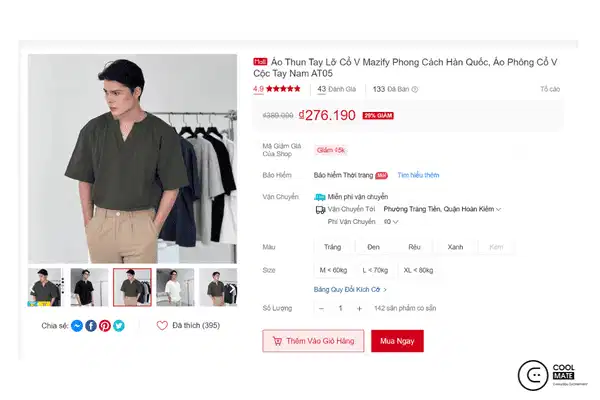 MAZIFY Gian hàng MAZIFY cung cấp áo thun nam trẻ trung