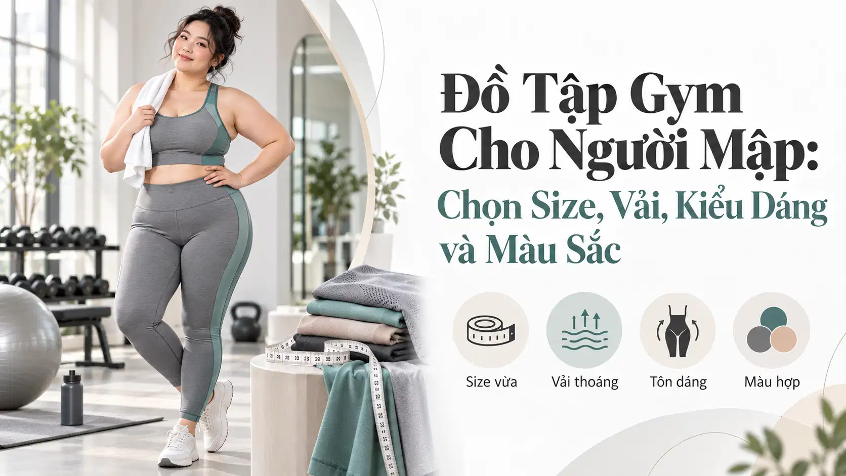 Đồ Tập Gym Cho Người Mập: Chọn Size, Vải, Kiểu Dáng và Màu Sắc