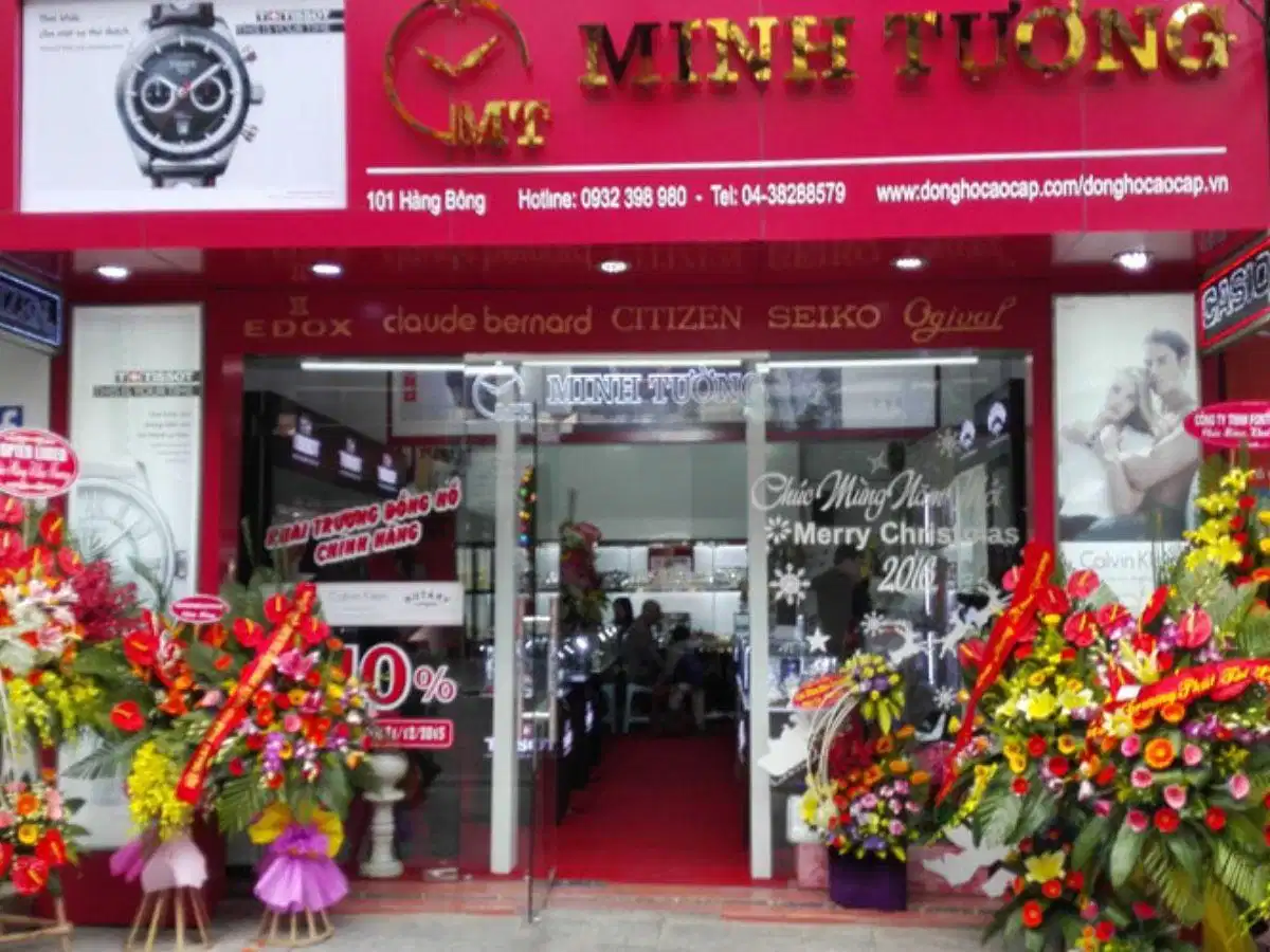 Đồng hồ Minh Tường là một trong những địa chỉ cung cấp sản phẩm uy tín bậc khu vực miền Bắc Đồng hồ Minh Tường tại phố Hàng Bông là địa chỉ mua sắm truyền thống lâu đời