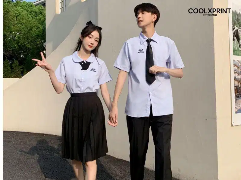 Đồng phục học sinh Trung Quốc dáng thể thao Mẫu đồng phục học sinh Trung Quốc thể thao dáng rộng kinh điển