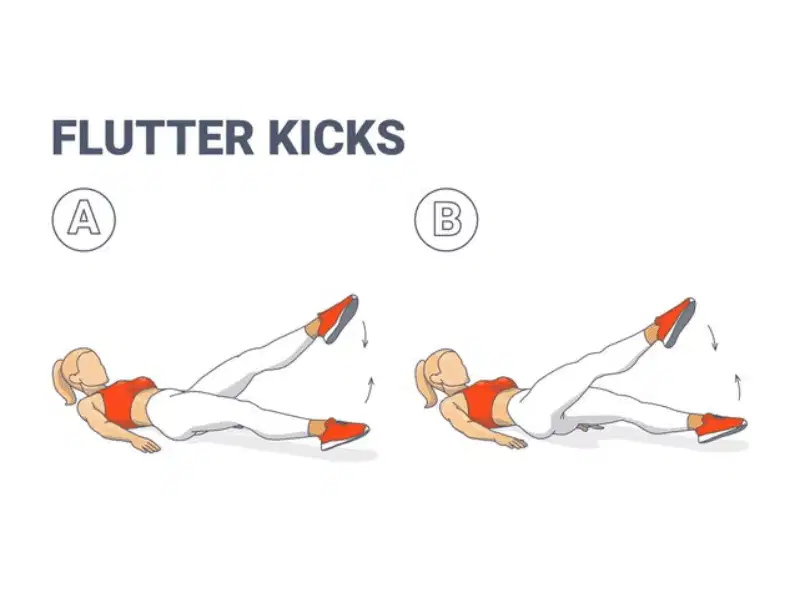 Động tác Flutter Kicks Động tác đá chân so le Flutter Kicks