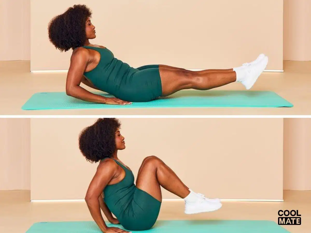 Động tác Seated Knee Tuck Động tác Seated Knee Tuck