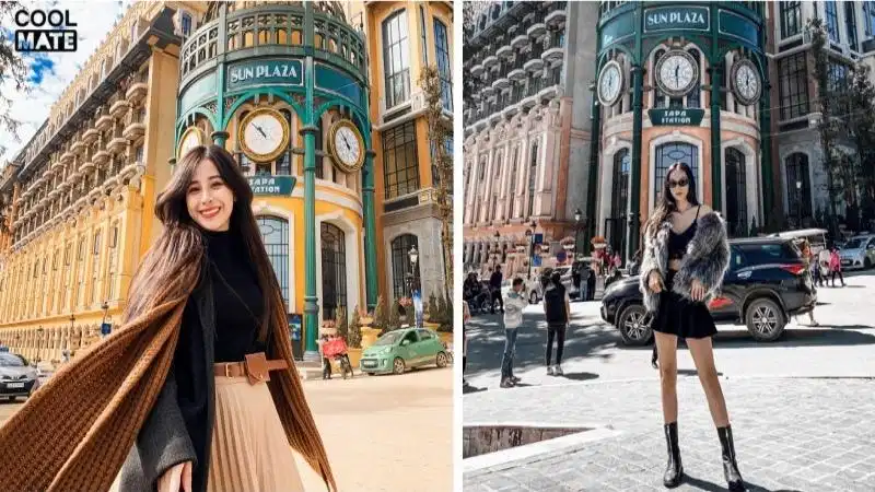 Trang phục dạo phố trung tâm Sapa Dạo bước quanh trung tâm Sapa với phong cách thời trang thanh lịch