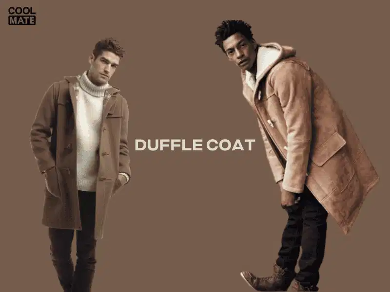Duffle Coat nâu và jeans đen Duffle Coat màu nâu kết hợp cùng quần jeans đen tối giản