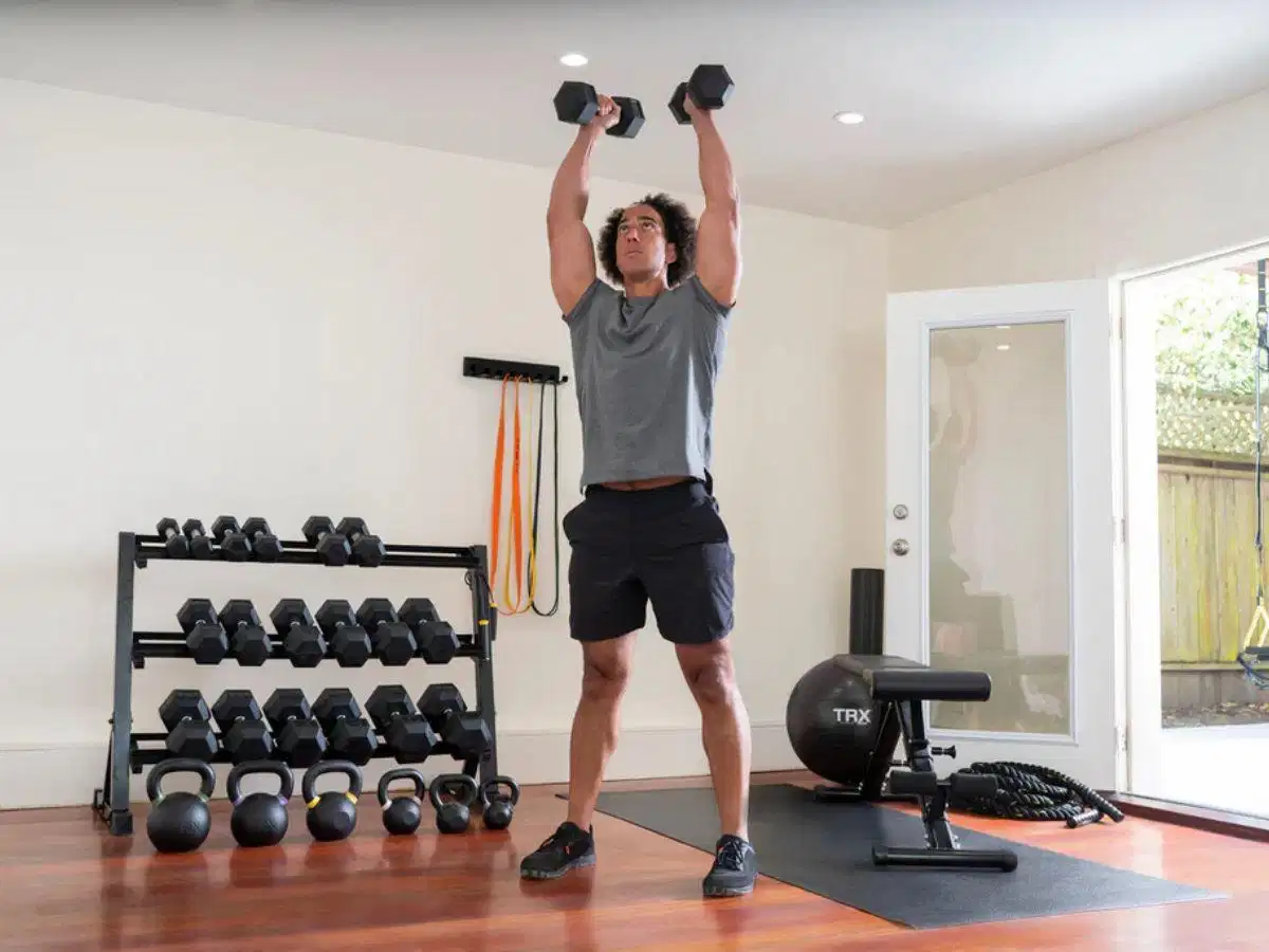 Dumbbell Push-Up to Press Dumbbell Push-Up to Press