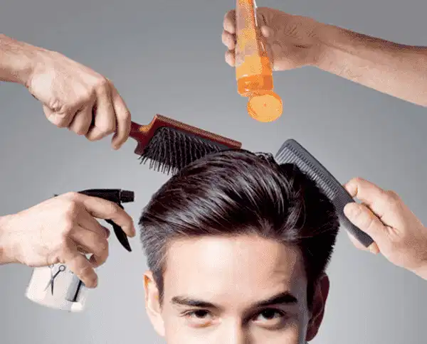 Dụng cụ chỉnh phom tóc Bộ dụng cụ nhỏ gọn bao gồm lược răng thưa, xịt dưỡng và dầu gội khô