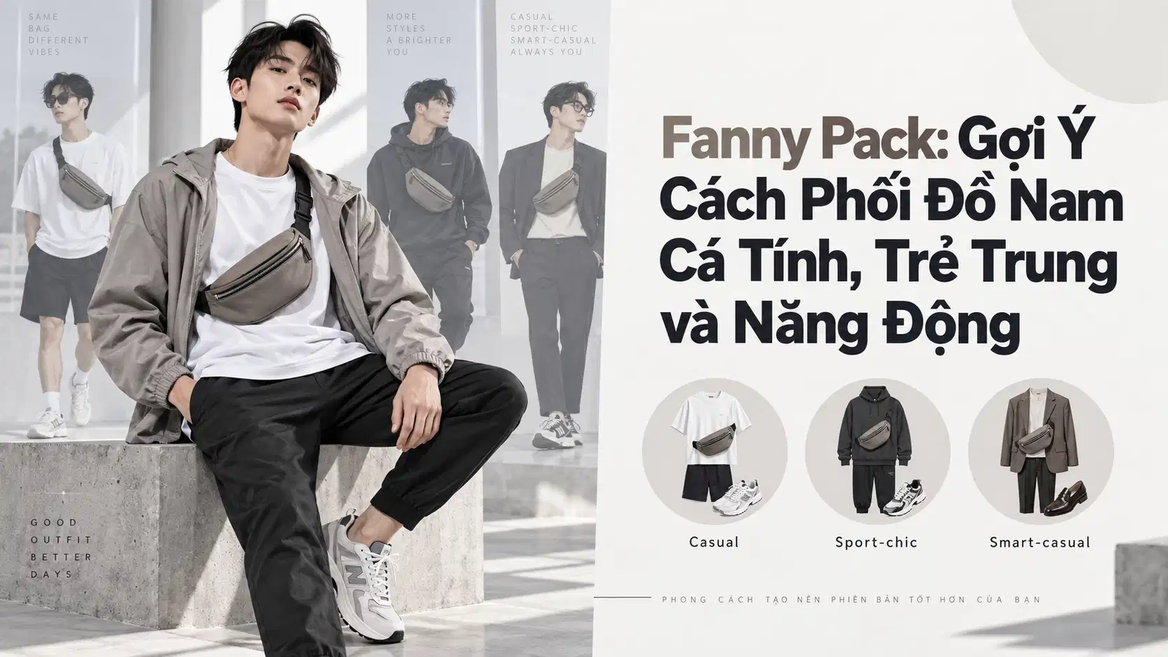 Fanny Pack: Gợi Ý Cách Phối Đồ Nam Cá Tính, Trẻ Trung và Năng Động