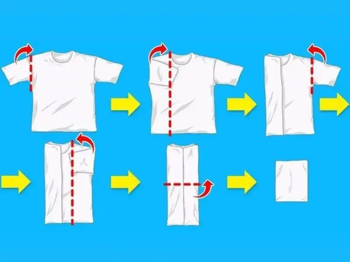Cách gấp áo polo phẳng phiu chuẩn phong cách trưng bày cửa hàng Cách gấp áo polo phẳng phiu và vuông vắn chuẩn cửa hàng