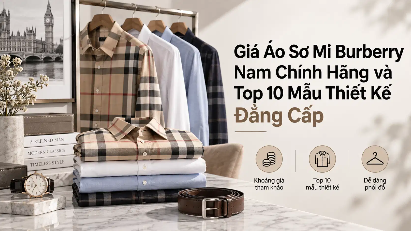 Giá Áo Sơ Mi Burberry Nam Chính Hãng và Top 10 Mẫu Thiết Kế Đẳng Cấp