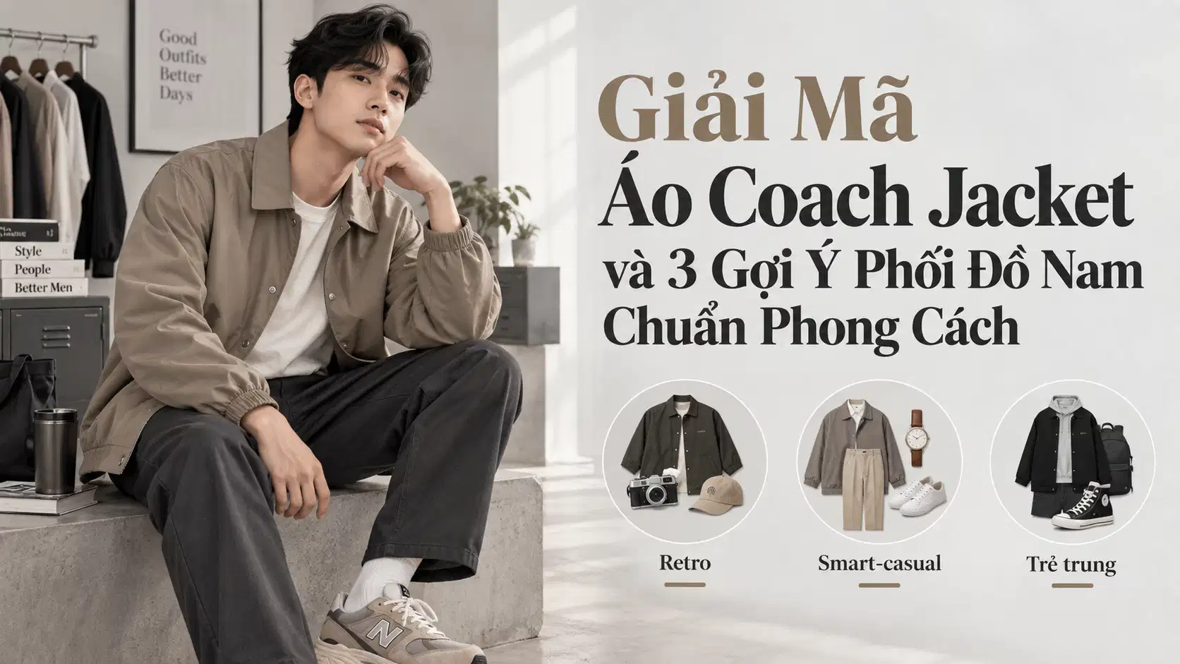 Áo Coach Jacket Là Gì? 3 Cách Phối Đồ Nam Chuẩn Phong Cách