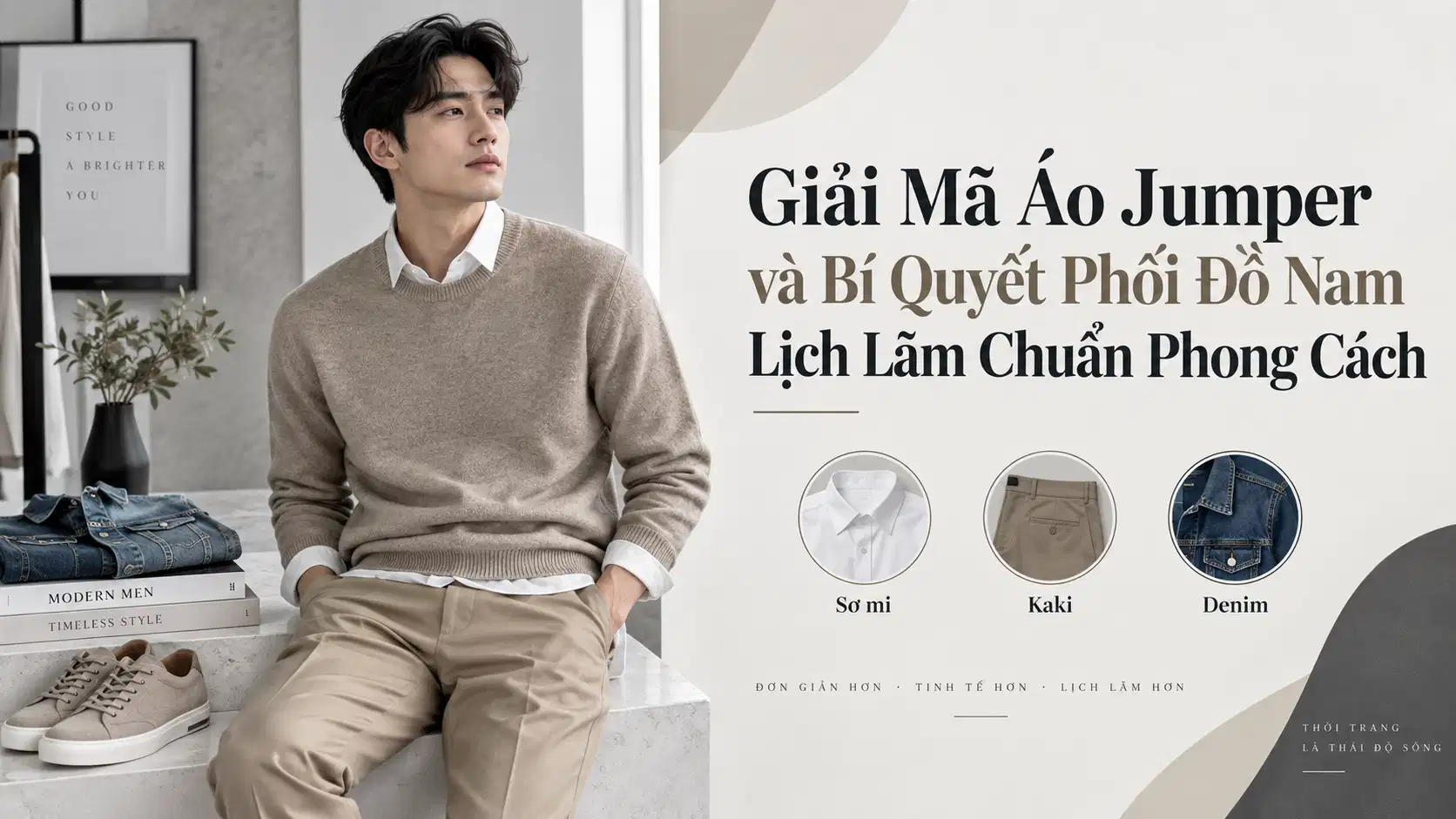 Giải Mã Áo Jumper và Bí Quyết Phối Đồ Nam Lịch Lãm Chuẩn Phong Cách