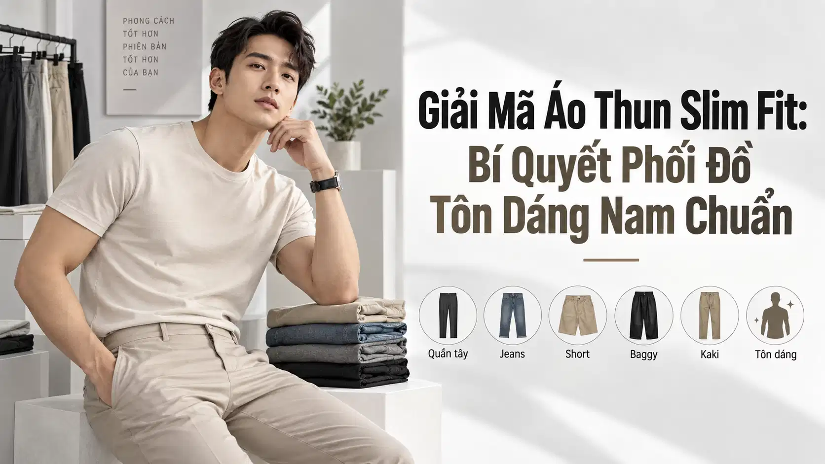 Giải Mã Áo Thun Slim Fit: Bí Quyết Phối Đồ Tôn Dáng Nam Chuẩn