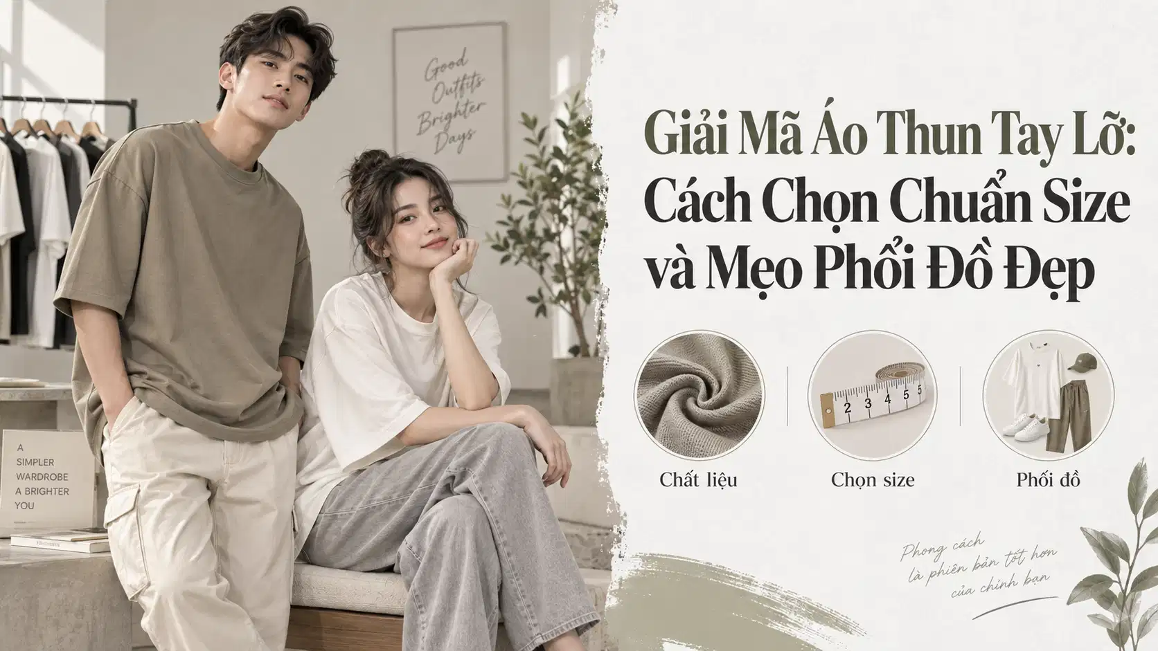 Giải Mã Áo Thun Tay Lỡ: Cách Chọn Chuẩn Size và Mẹo Phối Đồ Đẹp