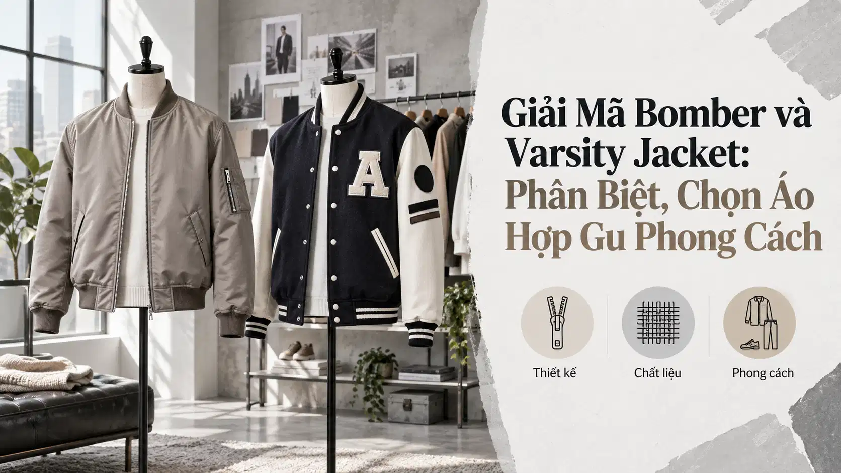 Giải Mã Bomber và Varsity Jacket: Phân Biệt, Chọn Áo Hợp Gu Phong Cách