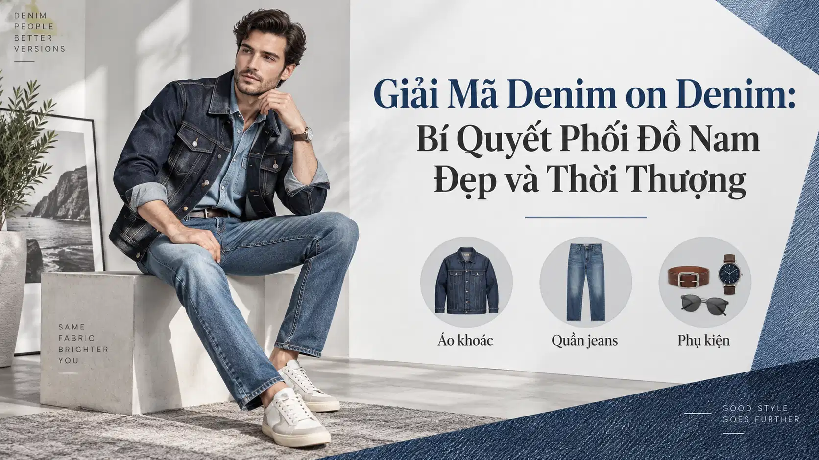 Giải Mã Denim on Denim: Bí Quyết Phối Đồ Nam Đẹp và Thời Thượng