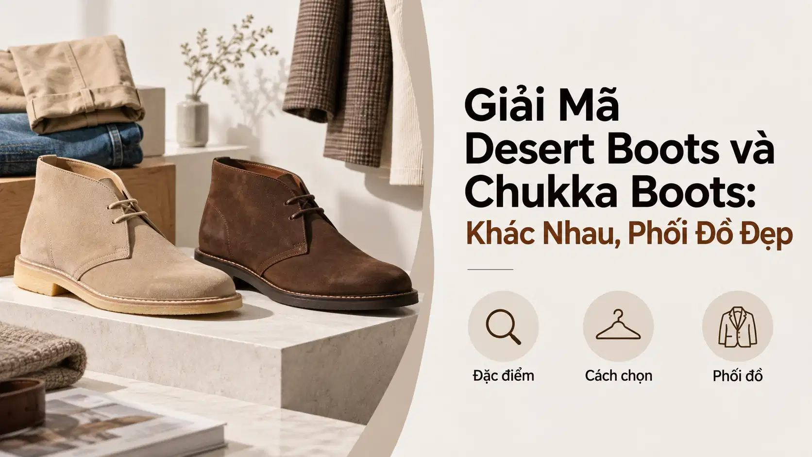 Giải Mã Desert Boots và Chukka Boots: Khác Nhau, Phối Đồ Đẹp