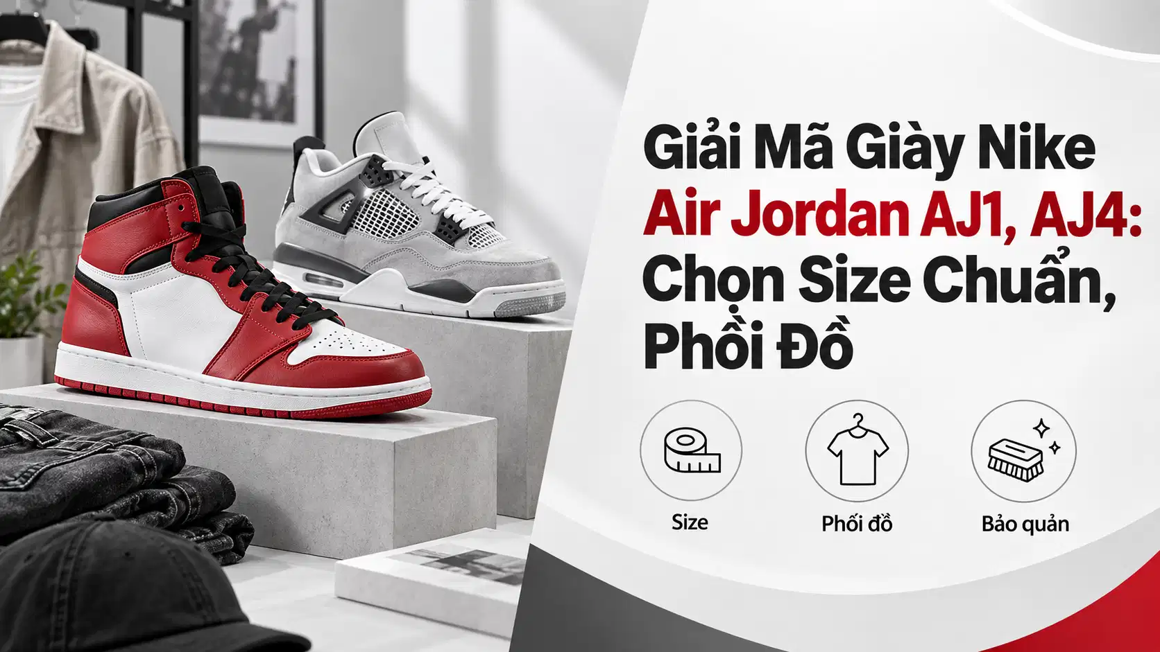 Giày Nike Air Jordan AJ1, AJ4: Cách Chọn Size Chuẩn, Phối Đồ