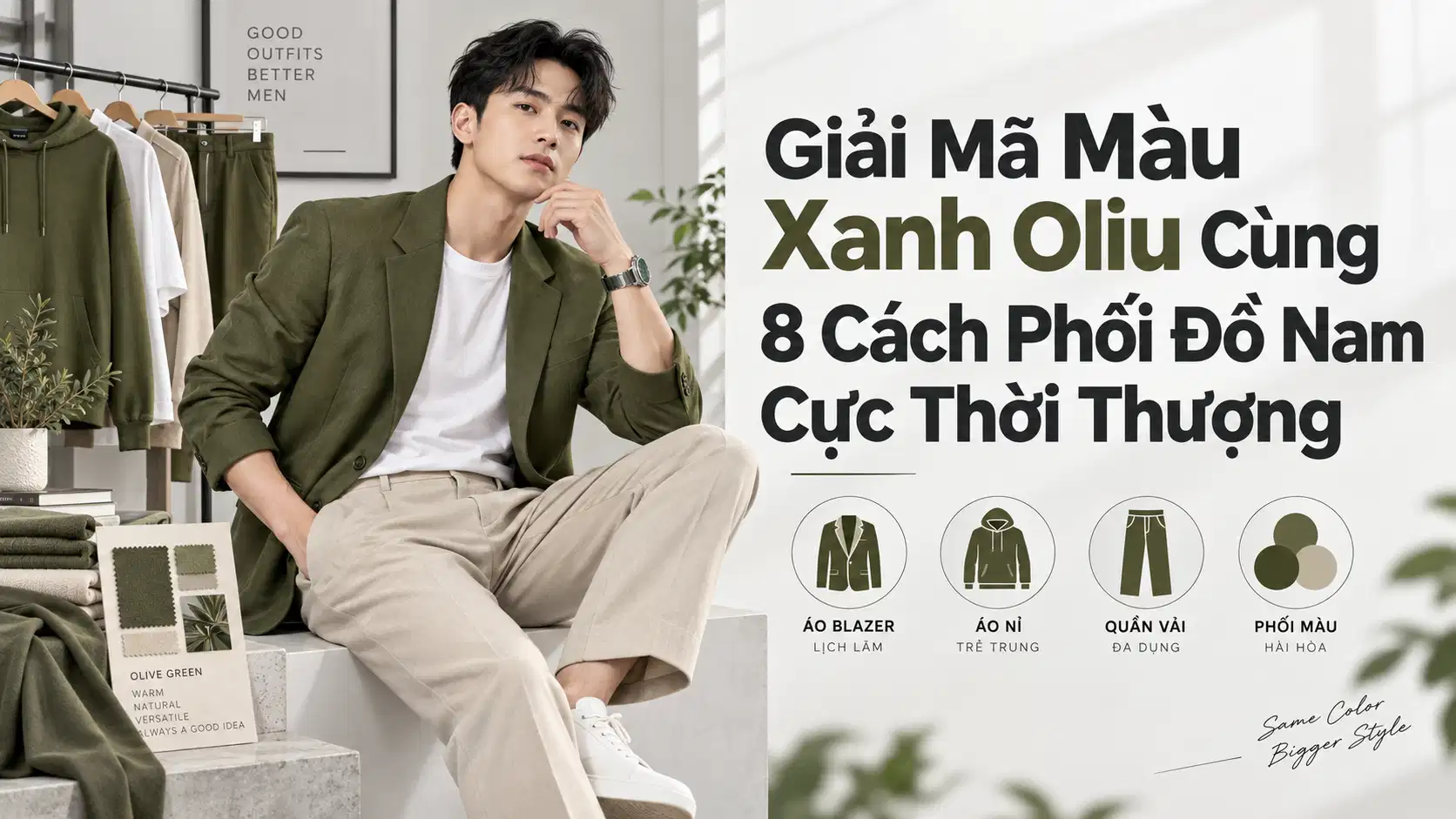 Màu Xanh Oliu Là Gì? 8 Cách Phối Đồ Nam Thời Thượng
