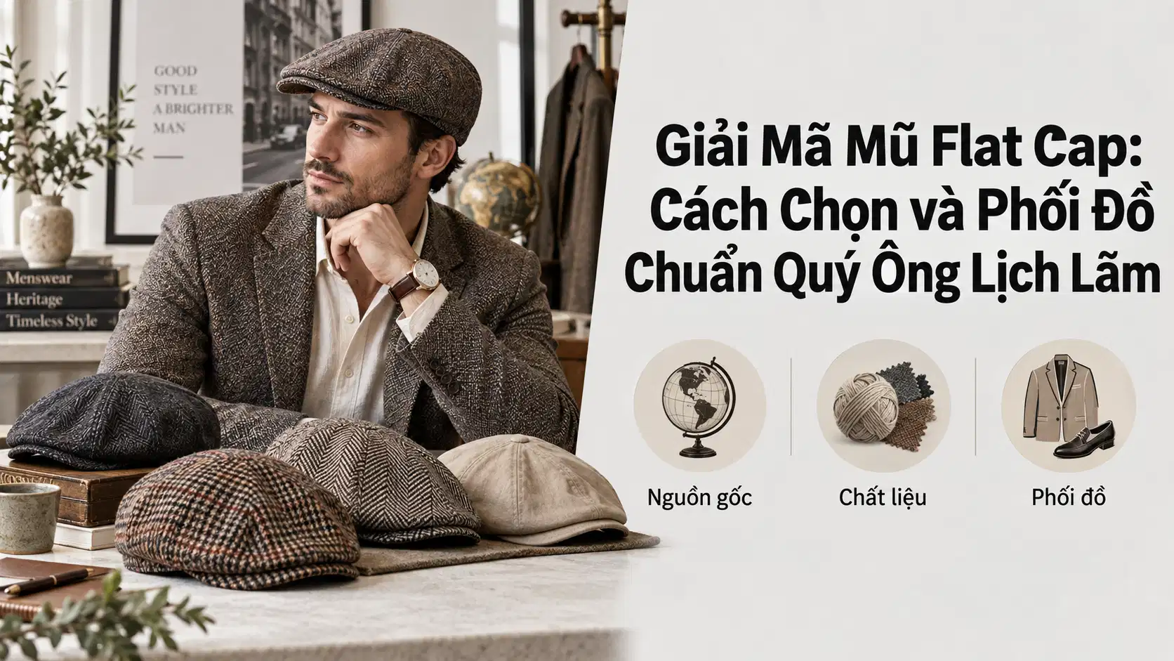 Mũ Flat Cap Là Gì? Cách Chọn Và Phối Đồ Lịch Lãm