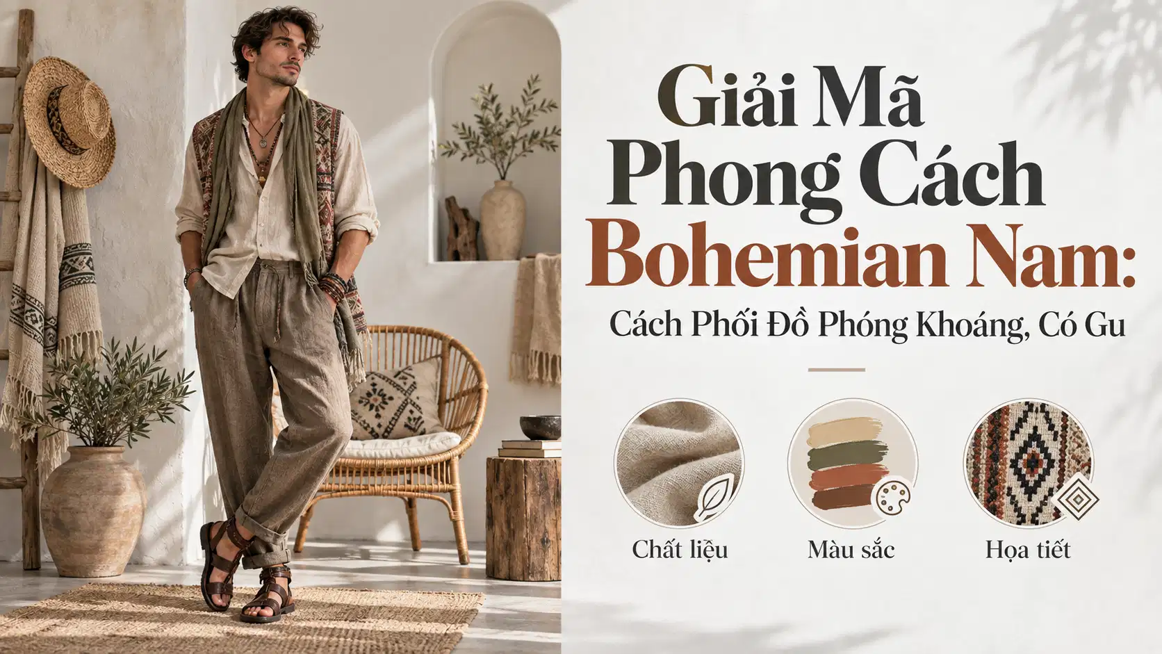 Phong Cách Bohemian Nam: Cách Phối Đồ Phóng Khoáng, Có Gu