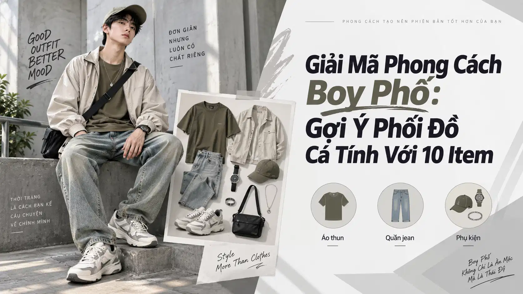 Giải Mã Phong Cách Boy Phố: Gợi Ý Phối Đồ Cá Tính Với 10 Item