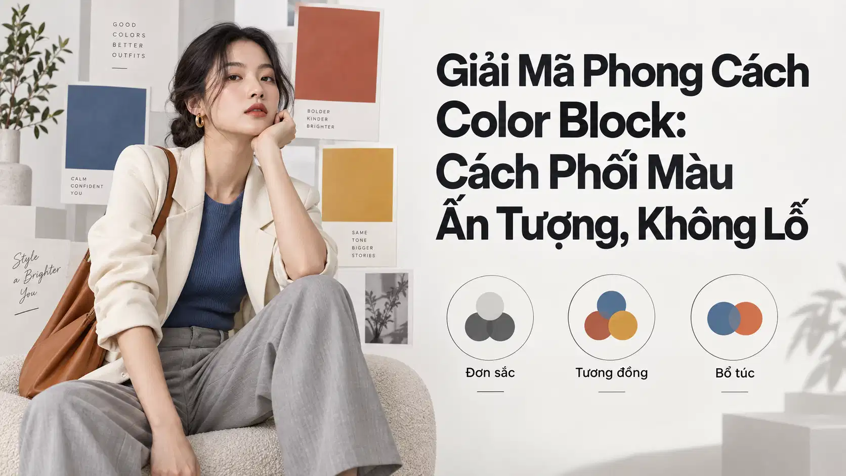 Giải Mã Phong Cách Color Block: Cách Phối Màu Ấn Tượng, Không Lố
